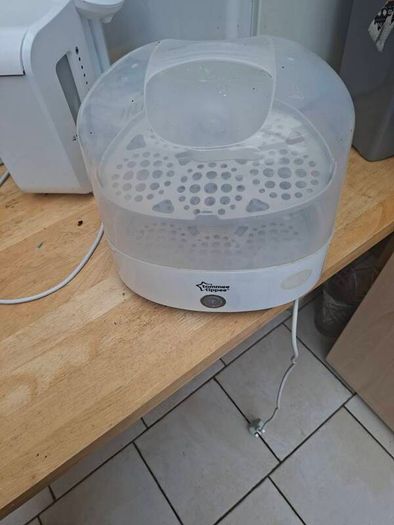 baby high chair, steriliser bottle maker