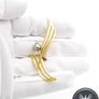 Signed Majorica Gold Plated Sterling Silver Faux Pearl Brooch Image 6