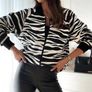 Zebra zipped sweatshirt Image 4