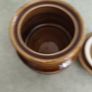 .Brawney coloered pottery one sugar bowl and lid TUEOWICE. Polish Image 4