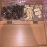 Boxed wooden chess board, prices and checkers set Image 4
