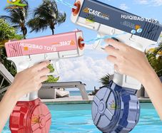 USB Rechargeable Summer Automatic Electric Water Gun Pulse Water Gun Fights Toy Water Pistol Gun Outdoor Beach Swimming Pool Toys for Adult