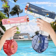 USB Rechargeable Summer Automatic Electric Water Gun Pulse Water Gun Fights Toy Water Pistol Gun Outdoor Beach Swimming Pool Toys for Adult