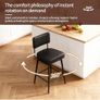 Bar Stools Set of 2 Swivel Breakfast Barstools Image 5