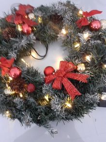 Wreath approx 50 cm .Needs new lights 10 euro
