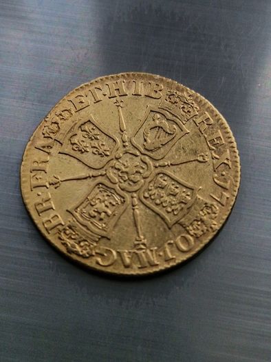 1701 William 3rd Full Gold Guinea. Beautiful and Scarce.