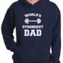 Fathers Day Worlds Strongest Dad Gift Idea Gym Bodybuilder Hoodie black Image 3