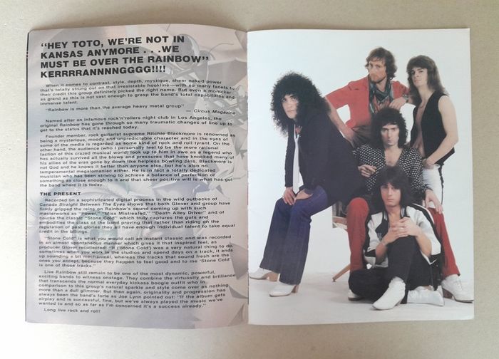 Rainbow vintage tour programme Ritchie Blackmore
