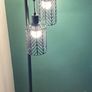 Black 3 light weaved floor lamp - Bulbs included Image 2