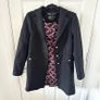 Zara Manteco Wool Mix Black Coat Medium Image 2