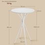 Round Bar table  Bar table with metal frame 60 x 60 x 105 cm i Image 7