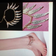 New angle wings anklet bracelet.