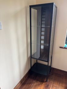 Vitrine Display Cabinet Anthracite, 42x37x155 cm