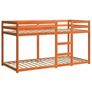 Bunk Bed without Mattress Wax Brown 75x190 cm Small Single Solid Wood Pine Image 3