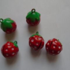Jewellery making supplies, craft supplies, Strawberry charms, Bell beads,