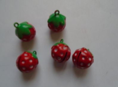 Jewellery making supplies, craft supplies, Strawberry charms, Bell beads,