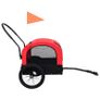 2-in-1 Pet Bike Trailer & Jogging Stroller Red and Black Image 3