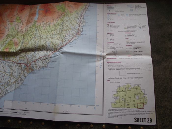 1987 'The Mournes' Ordnance Survey Folding Map from Discoverer Series