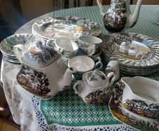 antique dinner set