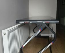 Metal office table with tempered glass top for sale