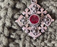 Silver Pendant With Ruby