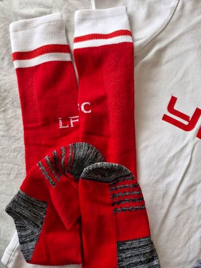 Liverpool tshirt, age 8-9, & 2 pairs of socks