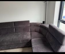 Corner sofa bed and ottoman storage