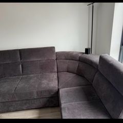 Corner sofa bed and ottoman storage