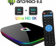 Brand New Q Plus Smart TV Box Android 9.0 Allwinner H6 4GB/32GB 6K H.265 Media Player U2W8