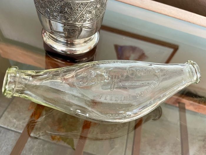 Vintage 1940s Babys Own The Hygienic Feeder Glass Baby Bottle
