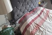 Double bed, mattress and headboard