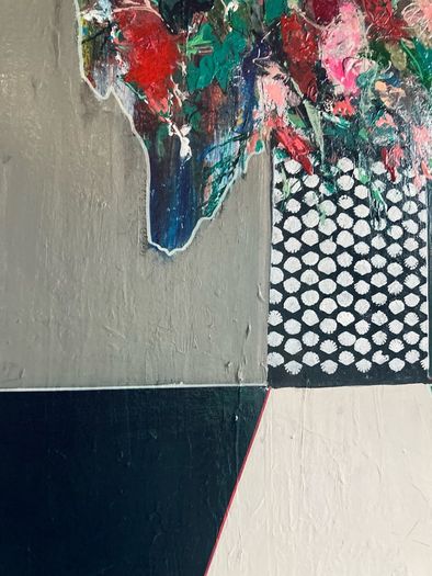 Large Original Floral Painting Contemporary Art Modern Irish abstract art Framed
