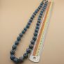 Vintage Venetain Style Thousand Eyes Blue Glass Beads 24 inches Image 7