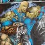 2000ad Judge Dredd Megazine original art Nick Percival Brit Cit Brute with Overlay Image 4