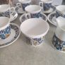 Vintage Retro 1970s Royal Tuscan Nocturne Pattern Set of 6  Cups , 6 Saucers , Cream Jug And Sugar Bowl. Image 2
