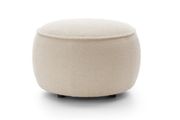 Siena Luxury Round Pouffe 65 cm Boucl Fabric