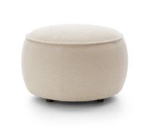 Siena Luxury Round Pouffe 65 cm Boucl Fabric