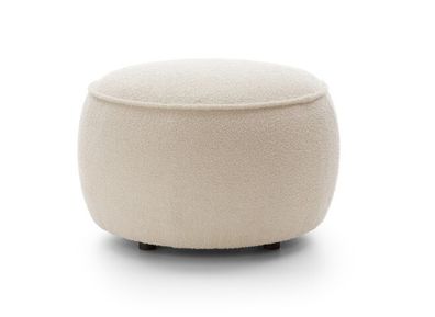 Siena Luxury Round Pouffe 65 cm Boucl Fabric