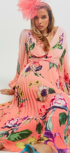 Edwina ibbotson maxi pleated floral dress