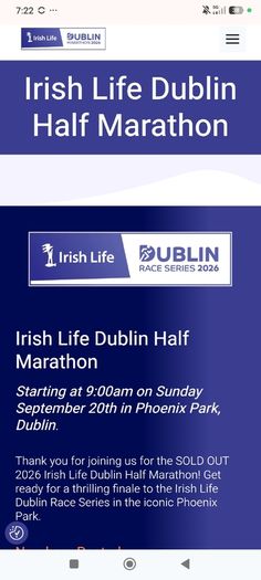 Half Marathon Ticket Dublin