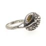 Vintage 925 Sterling Silver & Smoky Quartz Leaf Ring Image 6