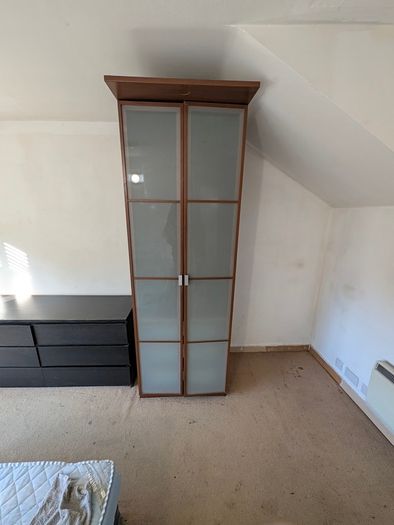 IKEA Tall wardrobe with frosted glass doors