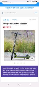 thorpe electric scooter