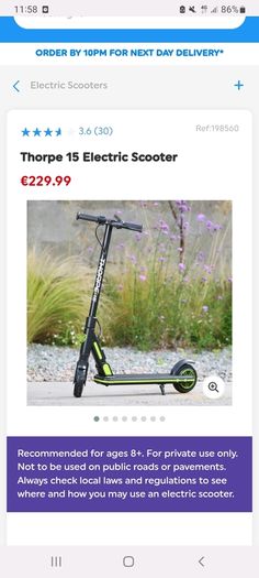 thorpe electric scooter