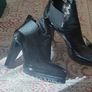 All Saints Sarris block heel patent leather boots Image 5