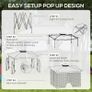 3.25 x 3.25m Deluxe Metal Gazebo, with Curtains - Brown and Grey Image 4