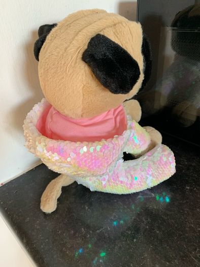 Pug in a hoody cuddly bear