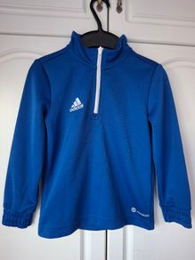 Royal blue adidas Junior Entrada 22 1/4 zip training top (5-6 years)