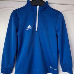 Royal blue adidas Junior Entrada 22 1/4 zip training top (5-6 years)