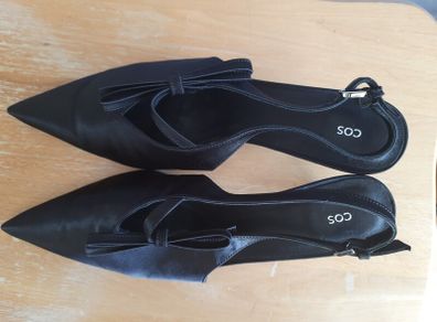 COS Runway Style: Satin Bow Slingbacks | Size 42 | Sold Out Everywhere